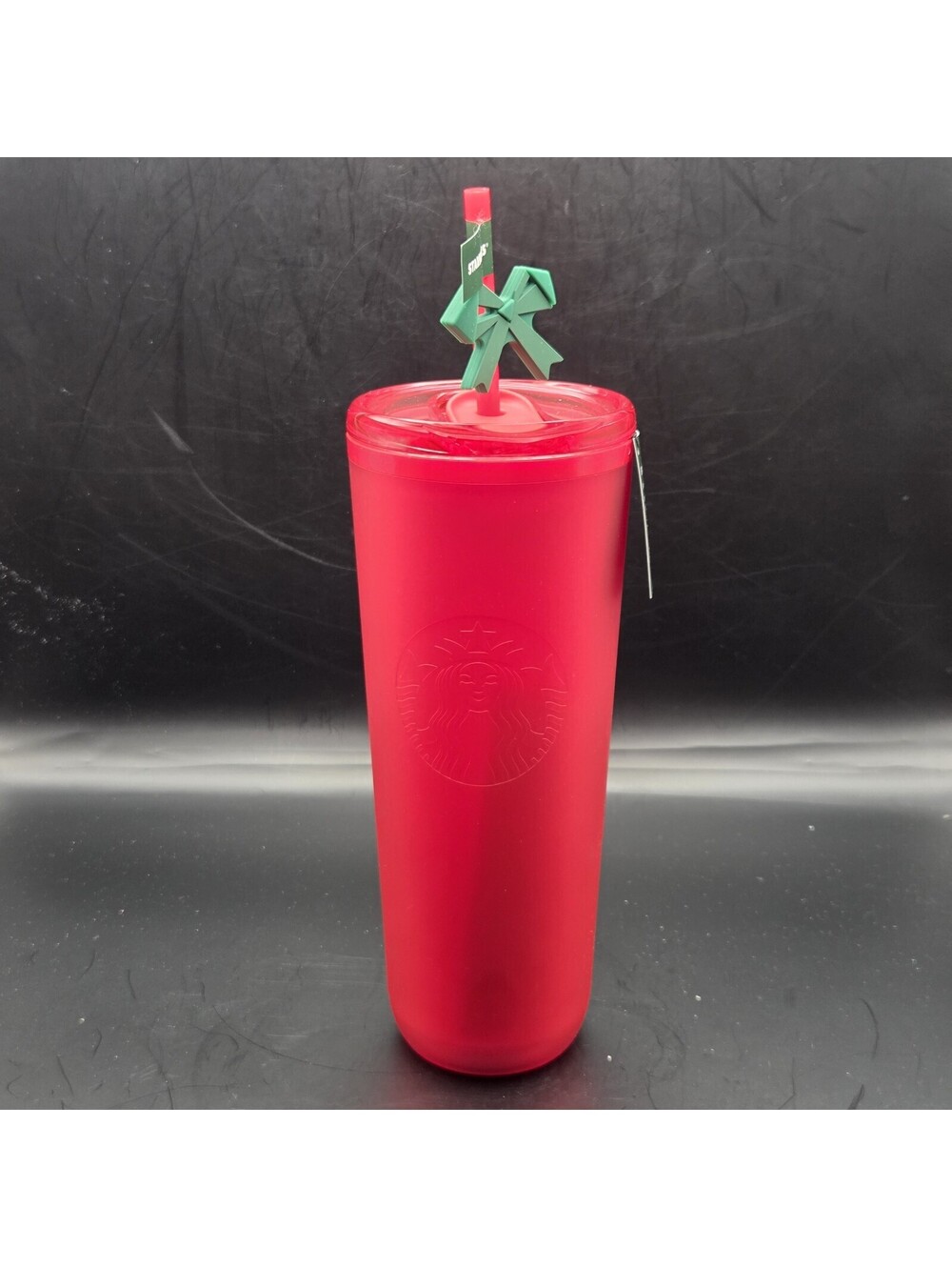 Starbucks 2025 Holiday Sip or Straw Red Tumbler with Green Bow NEW HARD TO FIND